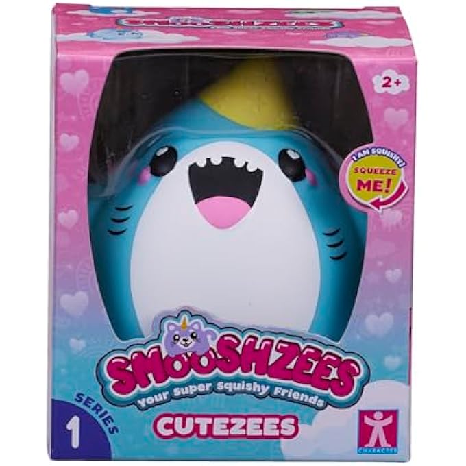 Smooshzees CUTEZEES SNAWS, BLUE SHARK, COLLECTABLE CHARACTERS, SUPERSOFT, CUDDLY AND SQUISHY! - Image 1